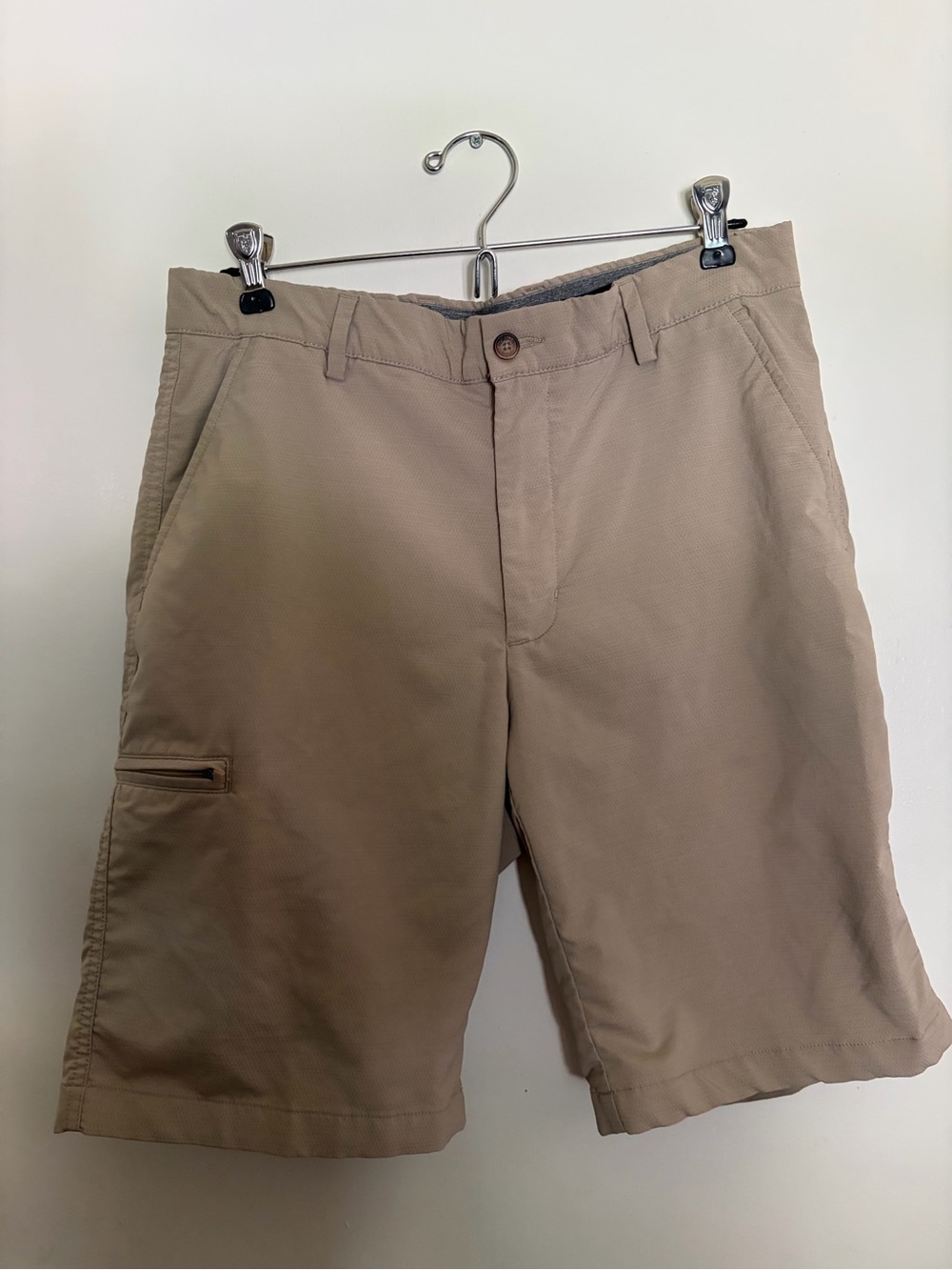 Men's Greg Norman Size 32 Khaki Cargo Shorts - Casual Everyday Wear Tote14